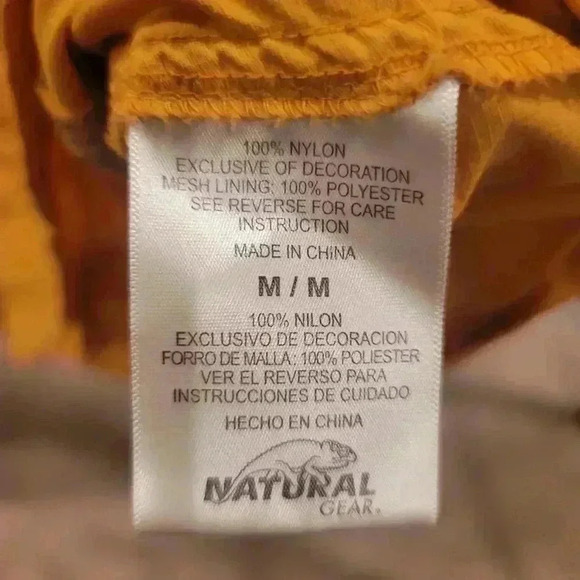 Natural Gear Button Up Shirt Mens Medium Orange Nylon Short Sleeve Outdoors - Picture 7 of 7